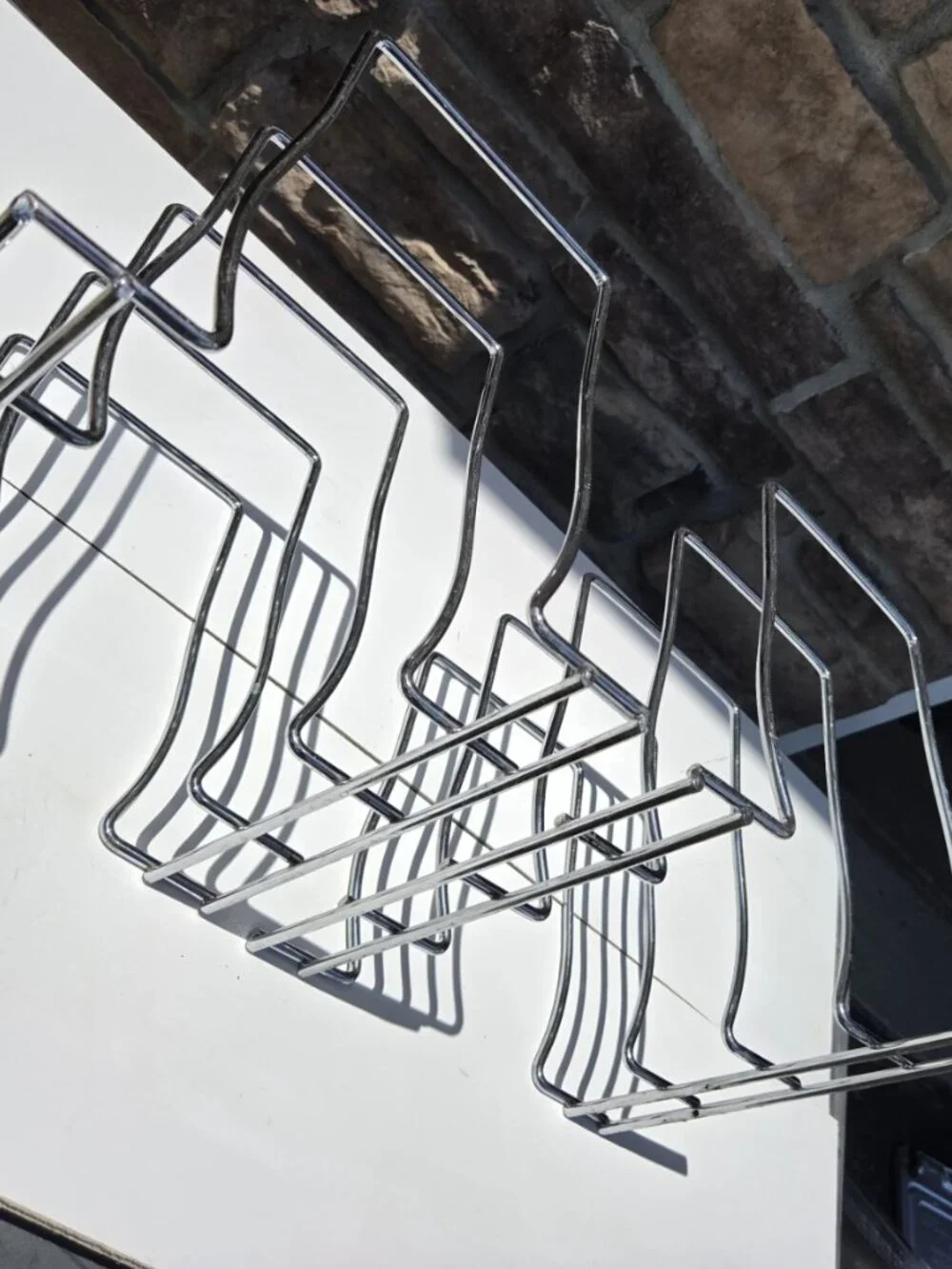 Chrome Wire Plate Lid File Divider Organizer Rack Lot of 2
